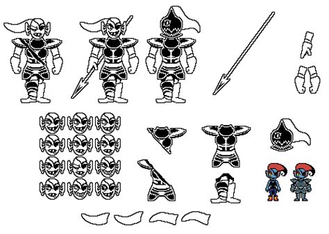 Pixilart - Undyne sprite sheet by Werdna-5002