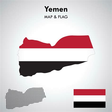 Yemen flag and map design vector file 24523641 Vector Art at Vecteezy