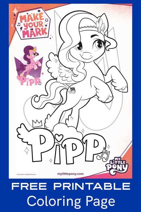 Free Printable My Little Pony Pipp Coloring Page - Mama Likes This