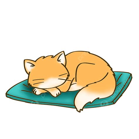 Sleeping Cat, Orange Paint, Paint, Sleeping PNG Transparent Clipart ...