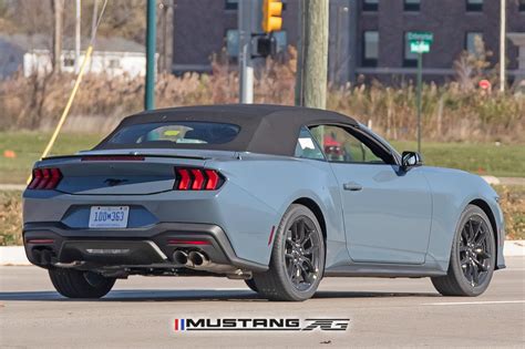 2024 Mustang EcoBoost Convertible Spied in Vapor Blue w/Blue Brembos ...