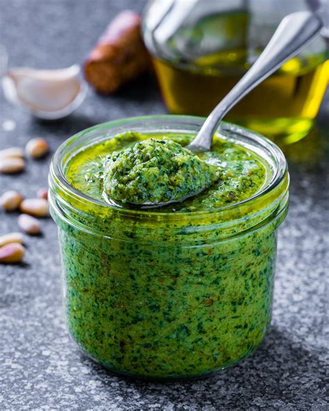 Homemade Basil Pesto Sauce Recipe | Blondelish.com