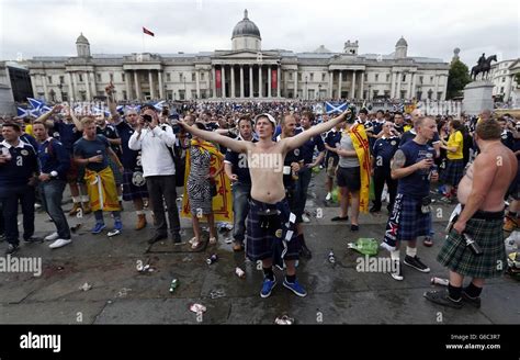 Tartan Army in London Stock Photo - Alamy