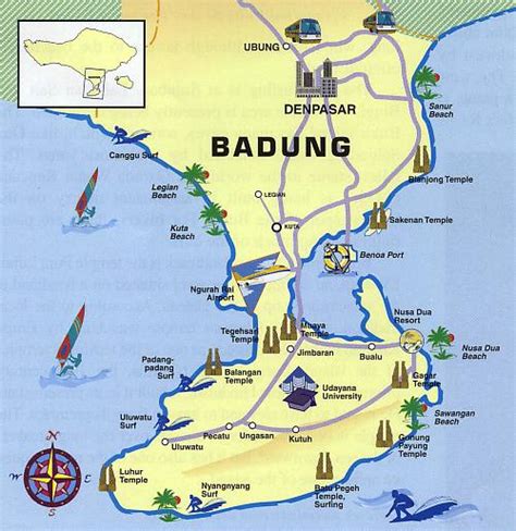 K&D Bali Designs - Bali Map - Badung District