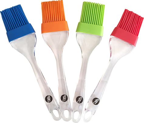 Silicone Basting Brush and Pastry Brush (Set of 4) for Kitchen, BBQ ...