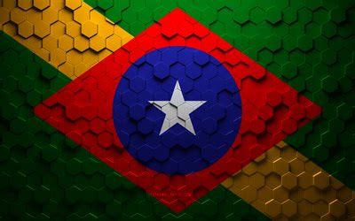 Download wallpapers Flag of Braganca, honeycomb art, Braganca hexagons ...