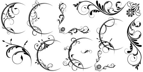 17 Free Photoshop Vector Graphics Images - Free Vector Art Swirl Frames ...