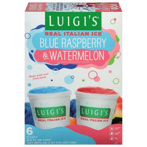 Luigi's Blue Raspberry and Watermelon Italian Ice, 6 ct - Pick ‘n Save