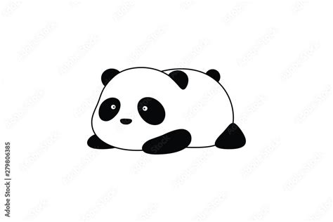 Vector Illustration / Logo Design - Cute funny fat cartoon giant panda ...