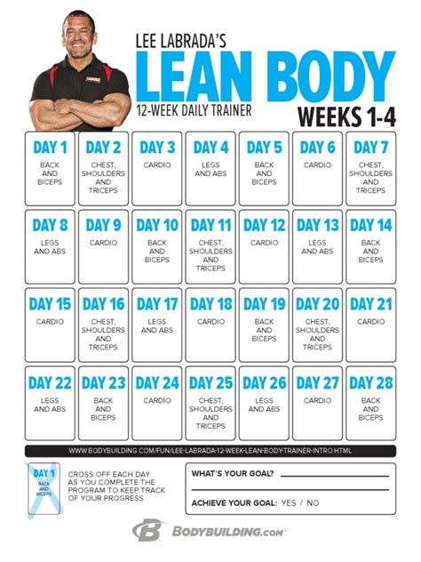 Lee Labrada Workout Plan Pdf | EOUA Blog