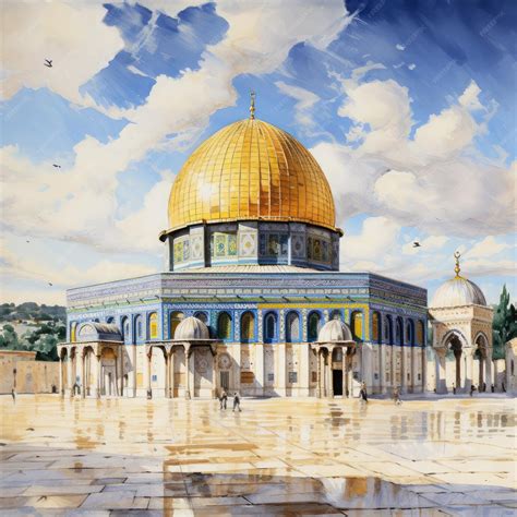 Premium Photo | Al Aqsa mosque temple mount dome of the rock