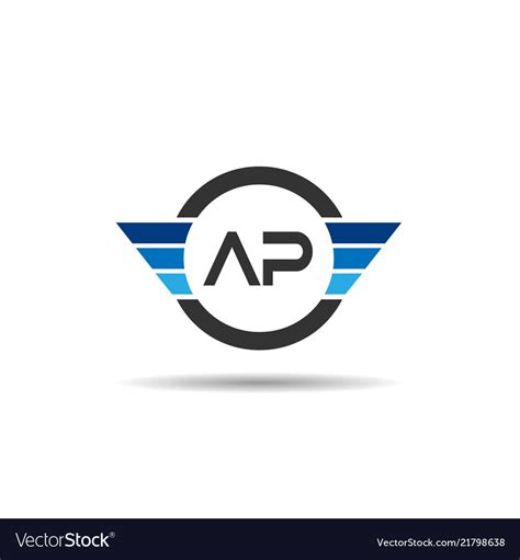 Initial letter ap logo template design Royalty Free Vector