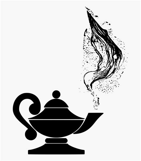 Genie Lamp Drawing, HD Png Download - kindpng