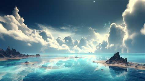 Clouds Meet The Sea AI Generated 4K Wallpaper - Pixground - Download ...