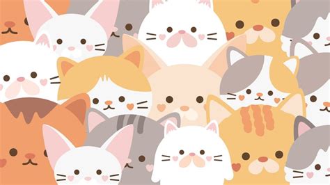 Free and customizable cute cat wallpaper templates