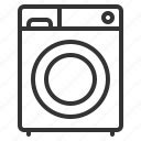 Clothes, dryer, houseware, laundry, washing machine icon