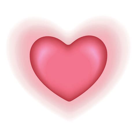 Growing Pink Heart Love Emoji Icon Object Symbol. Vector Illustration ...