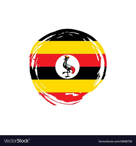 Uganda flag Royalty Free Vector Image - VectorStock