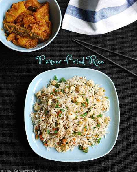 Paneer fried rice recipe | Indian style fried rice - Raks Kitchen