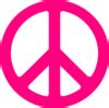 Hot Pink Peace Sign Clip Art at Clker.com - vector clip art online ...