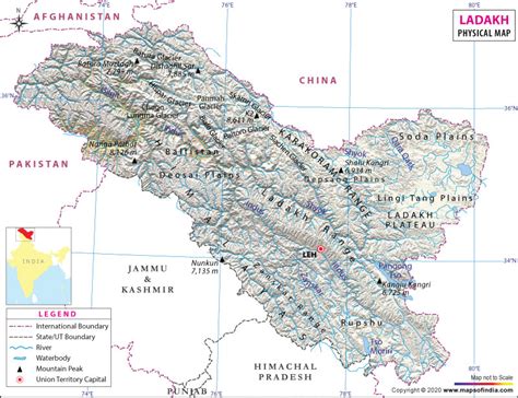 Nepal Ladakh Area Map