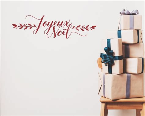 Joyeux Noel Wall Decal Christmas Wall Decor Gold Wall - Etsy