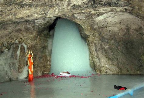 First Pictures Of Holy Amarnath Ice Lingam This Season | India News ...