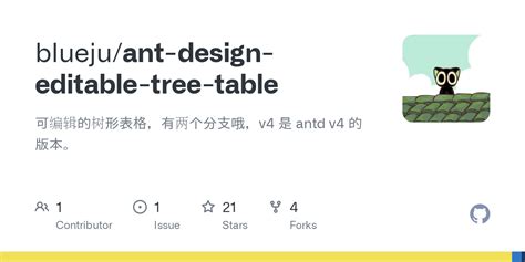 GitHub - blueju/ant-design-editable-tree-table: 可编辑的树形表格，有两个分支哦，v4 是 ...