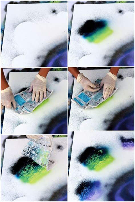 DIY Spray Paint Art in 5 Minutes - A Piece Of Rainbow