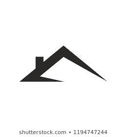 Roof house logo icon. Vector | House logo icon, Realty logo design ...