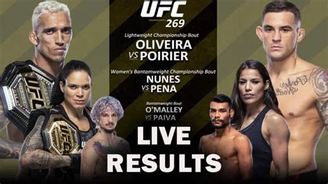 UFC 269 Oliviera vs Poirier Live Results Blog - Dec 11, 2021