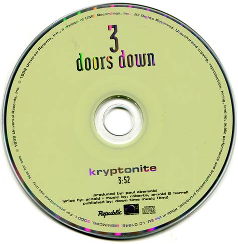 3 Doors Down – Kryptonite (2000, CD) - Discogs