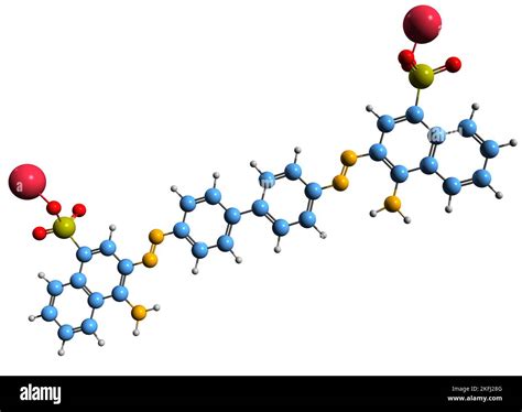 3D image of Congo red skeletal formula - molecular chemical structure ...