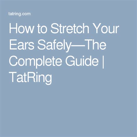 How to Stretch Your Ears Safely: The Complete Gauge Guide | Ear ...