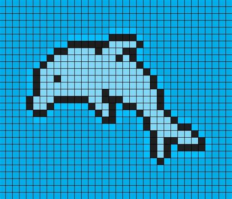 A pixel art template of a dolphin. Pixel Crochet, Crochet Cross ...