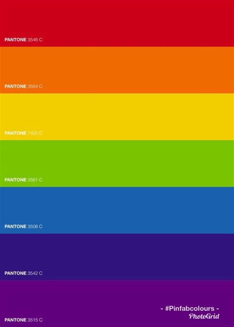 the pantone color chart with different colors and numbers for each part ...