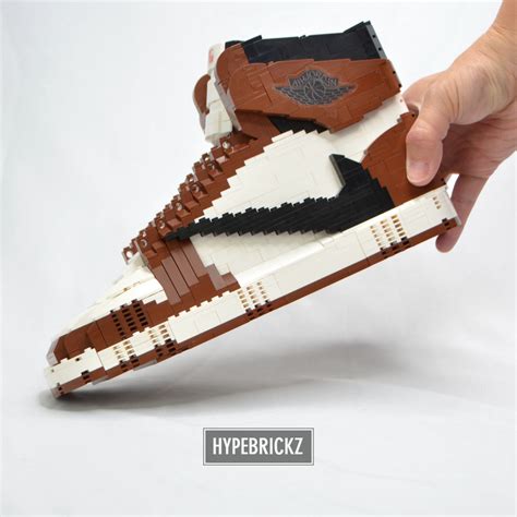 Extra Large AJ1 Travis Scott LEGO/Bricks/Block 3D Sneakers with Shoelaces