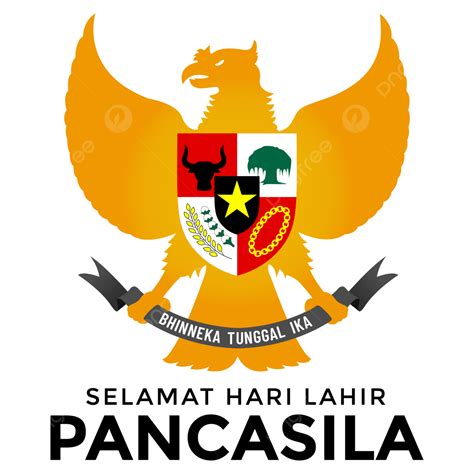 รูปSelamat Hari Lahir Pancasila Dengan Burung Garuda Dan Bendera เมราห์ ...