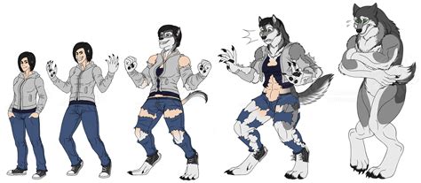 Clumsy WereWolf Transformation - Commission by Carolzilla on DeviantArt