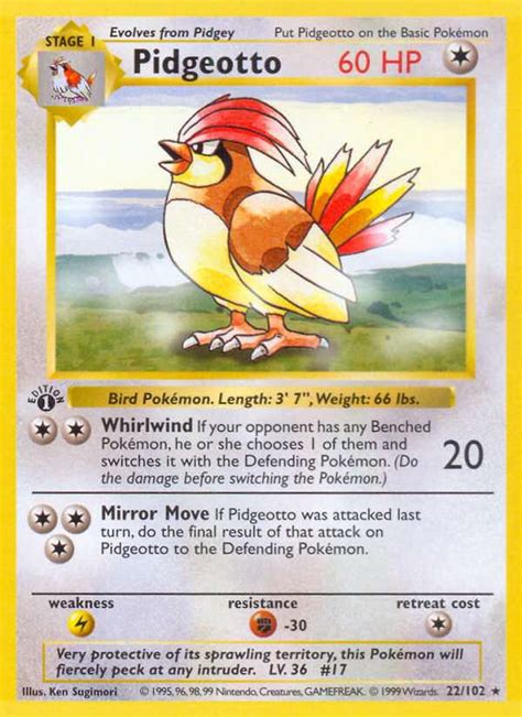 Pidgeotto 22 (Base 1999) Pokemon Card