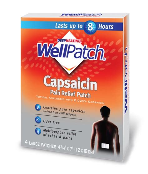 Wellpatch Natural Capsaicin Pain Relief 4 Patch