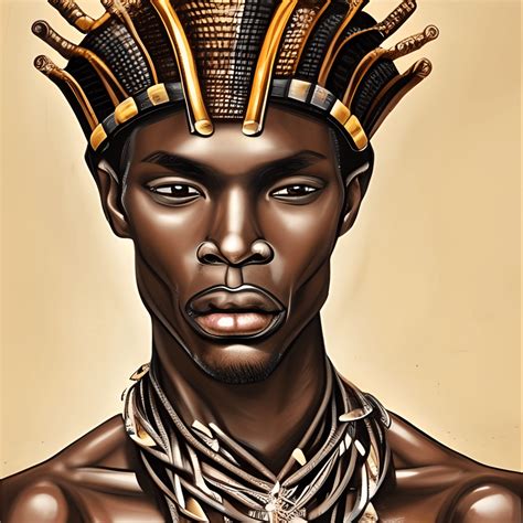 Gorgeous African King Shaka Zulu Warrior Handsome · Creative Fabrica