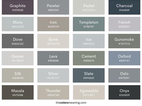 160 Shades Of Gray With Names, Hex, RGB, CMYK Codes, 43% OFF