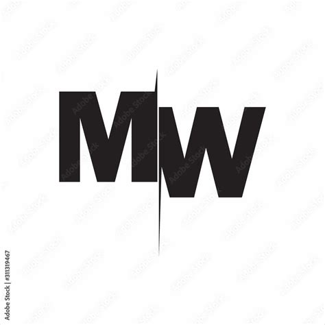 MW Logo Letters white background Stock Vector | Adobe Stock