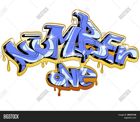 Graffiti Vector Design. Number One Vector & Photo | Bigstock