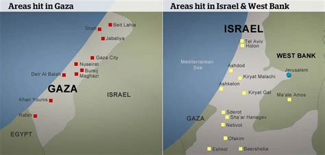 Air strikes, rocket attacks in the Israel-Gaza conflict - CBC News - Map