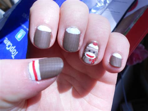 Sock Monkey Nail Art Monkey Nails, Best Nail Art Designs, Cool Nail Art ...