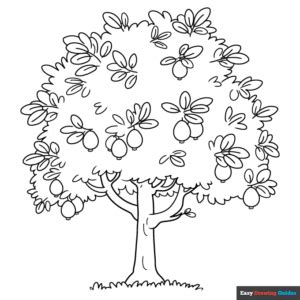 How to Draw a Guava Tree - Really Easy Drawing Tutorial