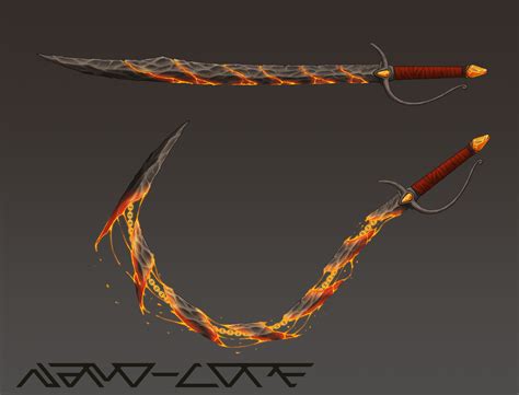 ArtStation - Lavastone Whip Sword