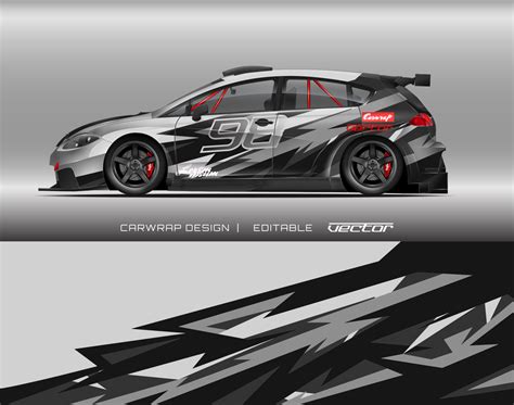 Car wrap design modern racing background design for vehicle wrap ...